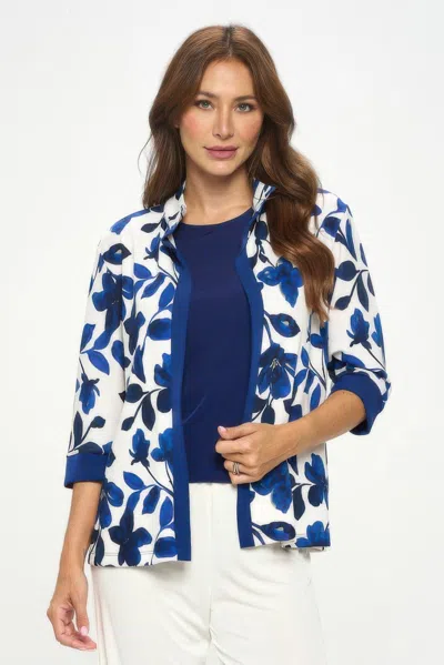 Truedames Damboru Print Contrast Jacket In Blue