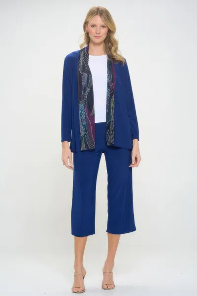 Truedames Mesh Romance Trim Jacket In Blue