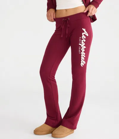 Aéropostale East Coast Fit & Flare Sweatpants In Red