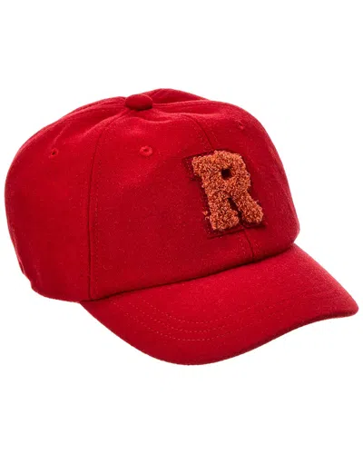 Rag & Bone Addison Varsity Wool-blend Baseball Cap In Red