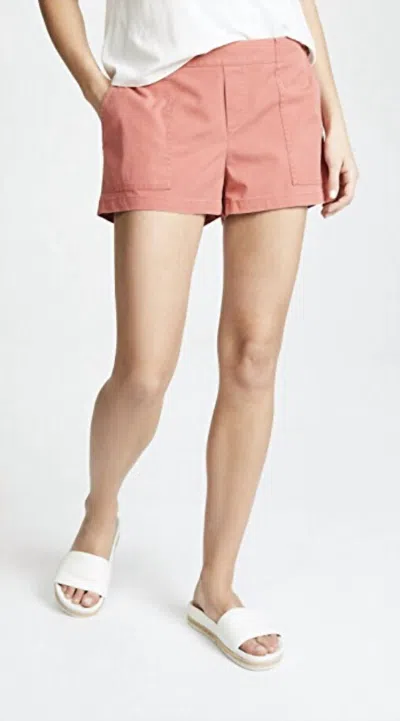 Hatch Republic Maternity Short In Red In Pink