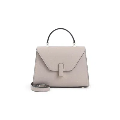 Valextra Sahara Mine Micro Bag With Golden-tone Clasp In Gray
