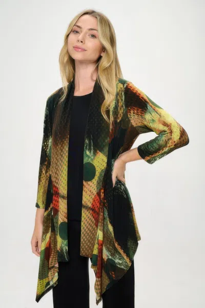 Truedames Ity Draped Wrap Jacket In Animal Print