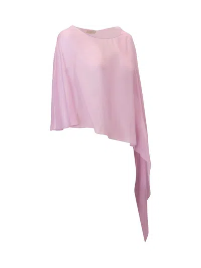 Antonelli Lilac Silk Melone Stole In Pink