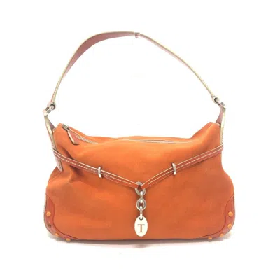 Pre-owned Tod's Leather Suede Handbag Shoulder Bag () In Orange