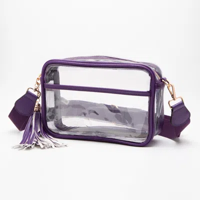Fashnzfab Transparent Tassel Crossbody Bag In Multi
