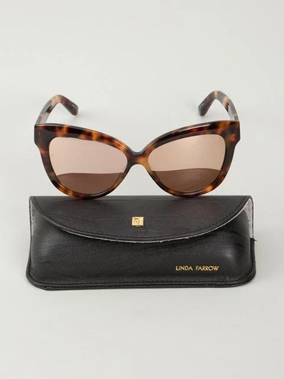 Shop Linda Farrow Cat Eye Sunglasses In Brown