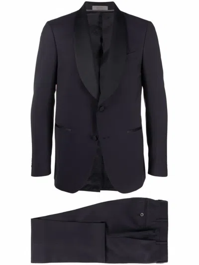 Corneliani Tailored Two-piece Evening Suit With Shawl Lapel In Black