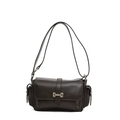 Hogan Brown Leather Camera Bag In Brown