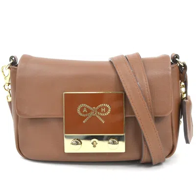 Pre-owned Anya Hindmarch Leather Shoulder Bag () In Brown