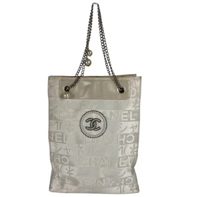 Pre-owned Chanel Yellow Leather Canvas Shoulder Bag () In Multi