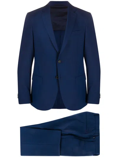 Hugo Boss Single-breasted Two-piece Suit In Virgin Wool Boss In Blue