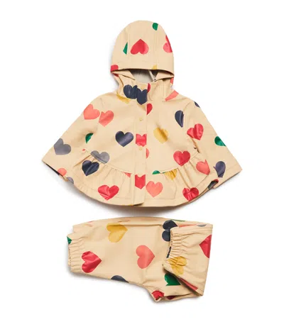 Konges Slojd Printed Faire Jacket And Trousers Rain Set In Multi