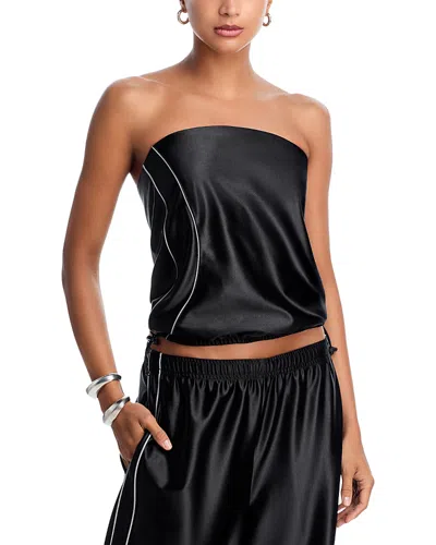 Alexander Wang Alexanderwang. T Strapless Bubble Top In Black