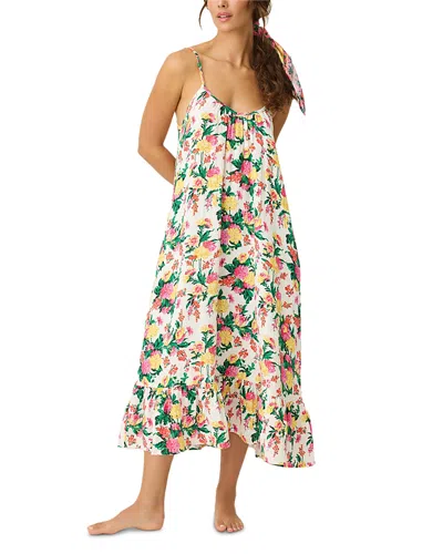 Pq Swim Floral Midi Dress Swim Cover Up In Multi