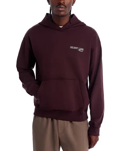 Helmut Lang Relaxed Fit Graphic Ski Hoodie In Brown