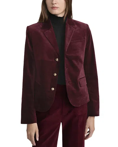 Frame The Velvet Smart Blazer In Burgundy