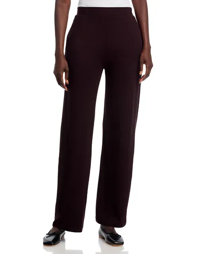 Majestic Wide-leg French Terry Pants In Purple