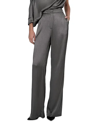 Nonchalant Label Pauline Wide Leg Pants In Gray