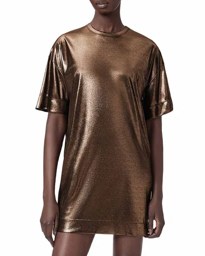 Allsaints Sparkle Tee Dress In Gold