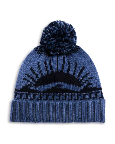 Faherty Sun And Wave Novelty Beanie In Blue