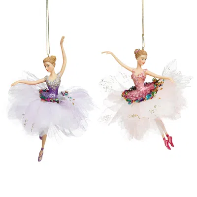 Mark Roberts Sugar Plum Candy Ballerinas, Set Of 6