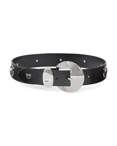 Pinko Women's Studs Vitello Leather Belt