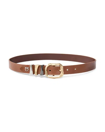 Pinko Women's Chunky Leather Belt In Brown