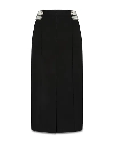 Pinko Chain-embellished Pencil Skirt In Black