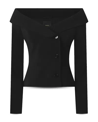 Pinko Antonina Off-the-shoulder Jacket In Black