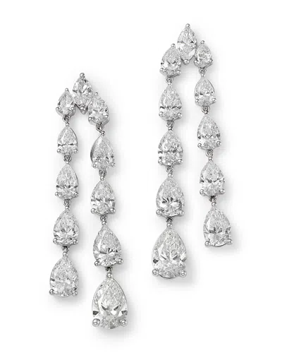 Bloomingdale's Fine Collection Luxe Collection Certified Lab Grown Diamond Mixed Cut Drop Earrings In 14k White Gold, 11.0 Tcw In Gold