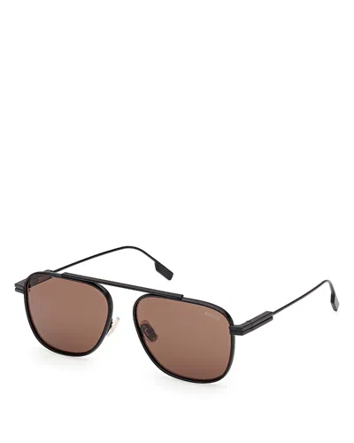 Zegna Geometric Sunglasses, 57mm In Multi