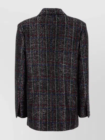 Missoni Double-breasted Checked Blazer Featuring Sequins In Multi