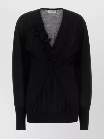 Alberta Ferretti Alberta Ferreti Black Wool Blend Sweater In Black