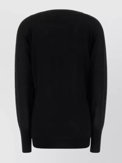 Alberta Ferretti Alberta Ferreti Black Wool Blend Sweater In Black