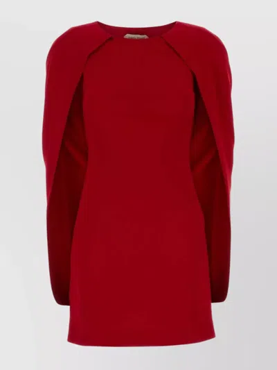 Alberta Ferretti Alberta Ferreti Red Stretch Crepe Mini Dress In Red