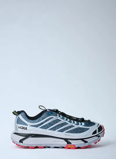 Hoka Mesh Trail Shoes With Quick-lace System In Gray
