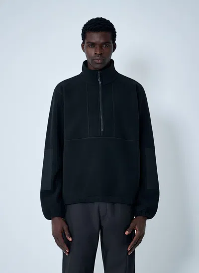 Gr10k Half-zip Fleece Sweatshirt In Black