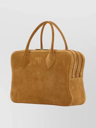 Ferragamo Medium Handbag With Structured Shape And Top Handles