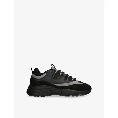 Cleens Aero Runner Panelled Mesh Sneakers In Black