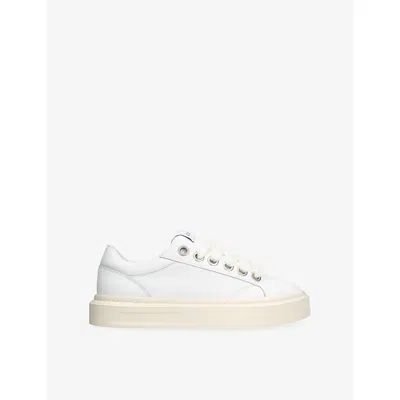 Cleens Mens White Ace Leather Trainers Eur 43 / 9 Uk In White