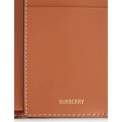 Burberry Book Wallet In Faux Leather In Brown