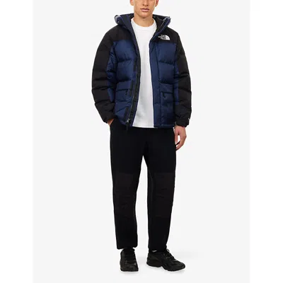 The North Face Mens Navy Himalayan Hooded Shell-down Parka In Blue
