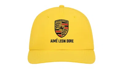 Pre-owned Aimé Leon Dore Men's Aime Leon Dore X Porsche Nylon Logo Hat In Yellow