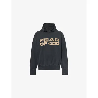 Fear Of God Hooded Knitwear With Ribbed Cuffs And Hem In Black