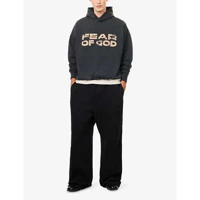 Fear Of God Hooded Knitwear With Ribbed Cuffs And Hem In Black