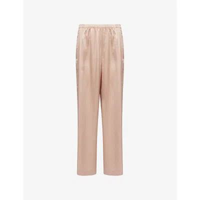 Calvin Klein Womens Cedar Satin Sheen Pyjama Trousers In Neutral