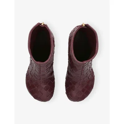 Bottega Veneta Atomicankle Boots In Burgundy