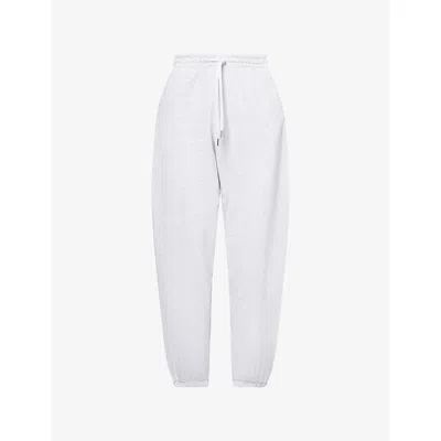 Bo+tee Womens Grey Marl Branded Drawstring-waist Cotton-blend Jogging Bottoms Xs In Gray