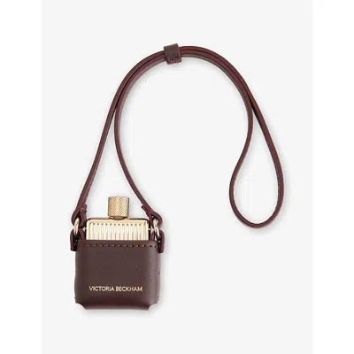 Victoria Beckham Womens Burgundy Perfume Brass And Leather Charm In Burgundy